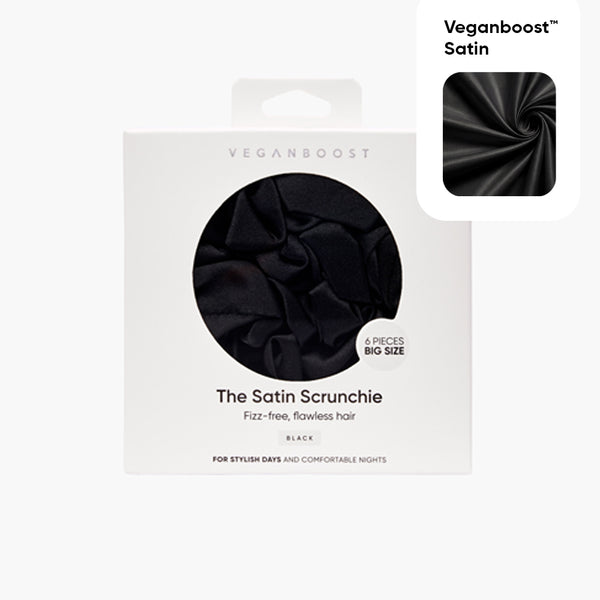 Satin Scrunchie Black Big Size