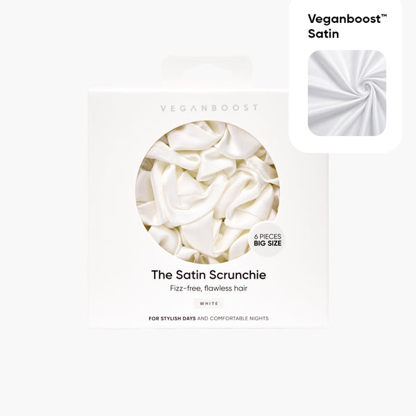 Satin Scrunchies White Big Size