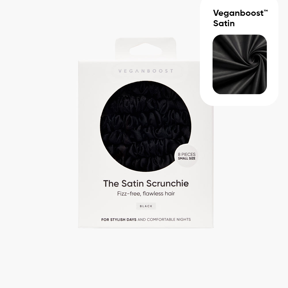 Satin Scrunchie Black Small Size