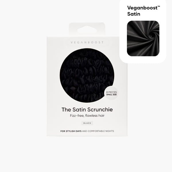 Satin Scrunchie Black Small Size