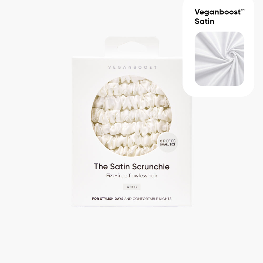 Satin Scrunchies White Small Size
