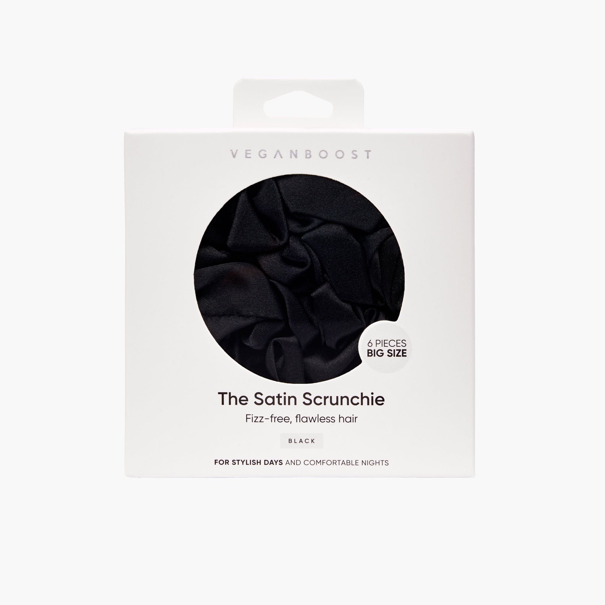 Satin Scrunchie Black Big Size