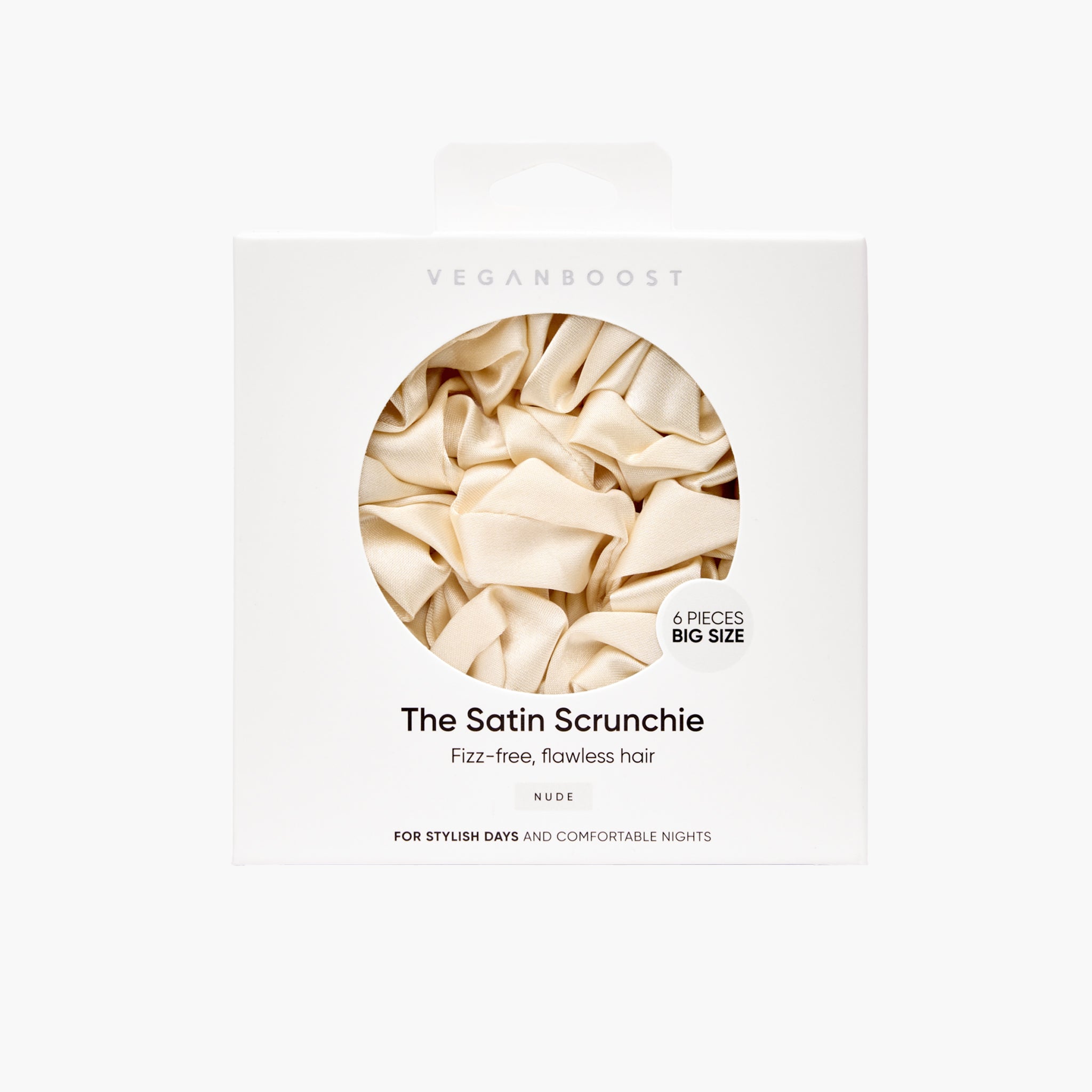 Satin Scrunchie Nude Big Size