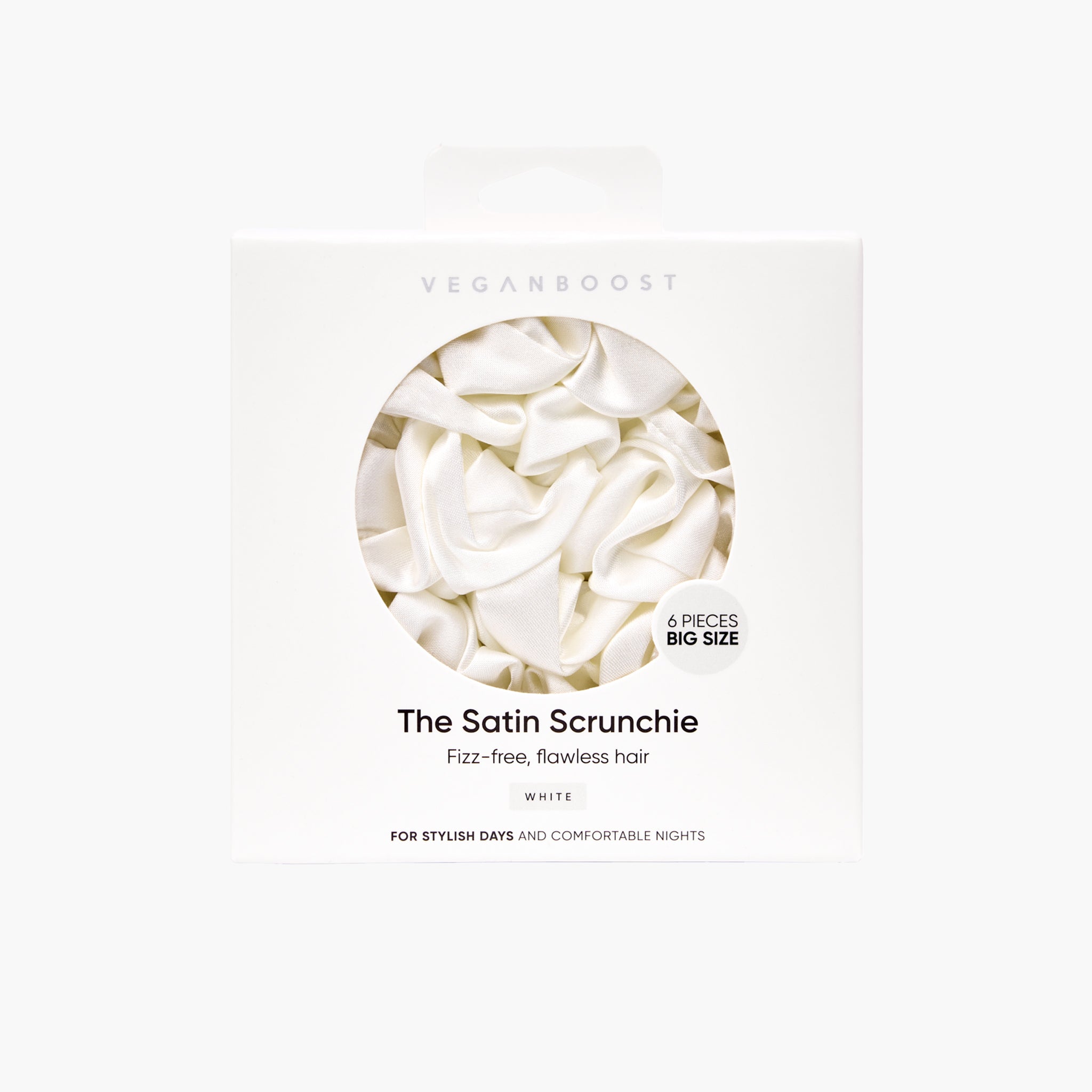 Satin Scrunchies White Big Size