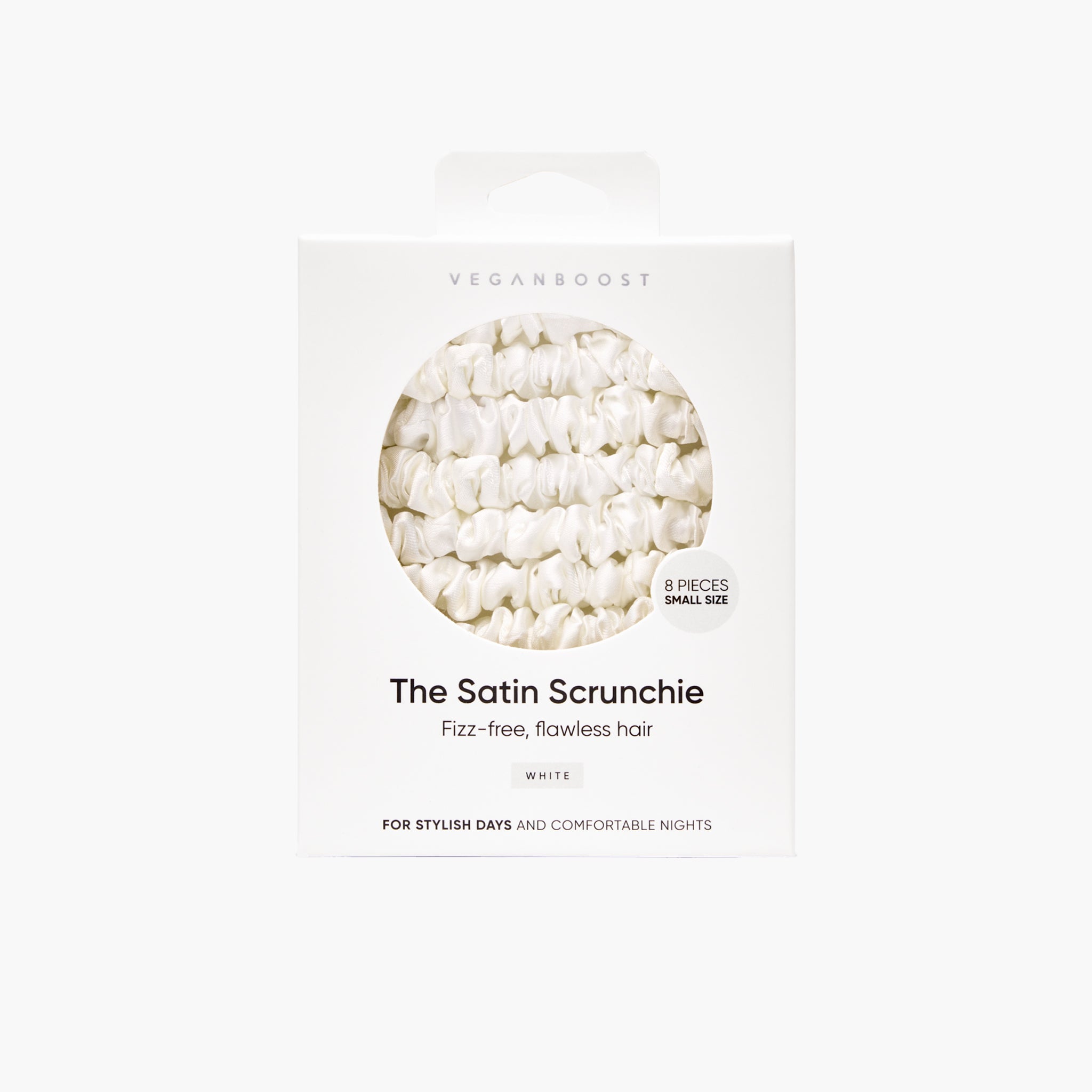 Satin Scrunchies White Small Size